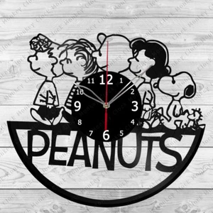 Vinyl Clock Peanuts Vinyl Record Wall Clock Home Art Decor Handmade 5721 - Picture 1 of 12