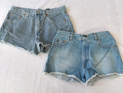 LOT 2 VTG Shorts XP XPress MODA 6, 7/8 Cut Off Denim Corduroy Daisy Dukes USA - Image 1 of 4