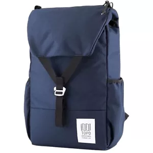 Zaino Topo Designs Y-Pack 24L blu navy rolltop tasca laptop stile retrò unisex - Foto 1 di 6