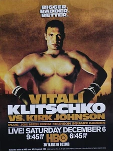 Vitali Klitschko vs Kirk Johnson Vintage 2003 HBO Original Print Ad 8.5 x 10.5" - Picture 1 of 9