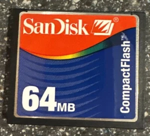 SanDisk 64 MB Compact Flash Card SDCFB Vintage Retro Camera Memory - Picture 1 of 2