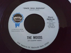 The Moods – Once Was Enough VG++ Original Mono 45RPM Prize PR98-26 Record 1971 - Picture 1 of 2