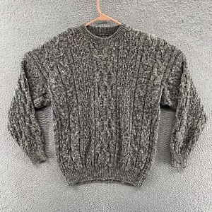VINTAGE Structure Sweater Men Medium Beige Fisherman Heavy Cable Grandpa 90s - Picture 1 of 10