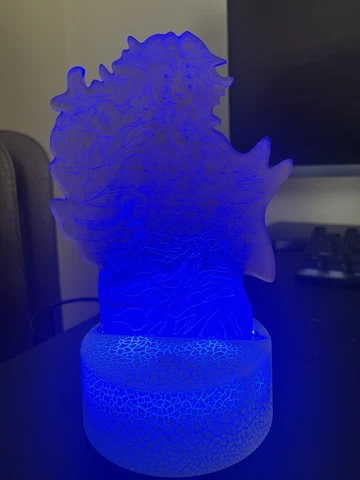 Anime 3D Night Light LED 16 Color Touch Bedroom Table Desk Lamp Cover