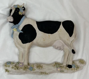 June Sears For J II Designs California ~ Decoración colgante de pared de vaca Holstein ~ EE. UU. - Imagen 1 de 11