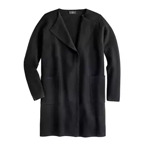 NWT J.Crew Juliette in Black Open-Front Knit Collarless Sweater Blazer 3X - Picture 1 of 6