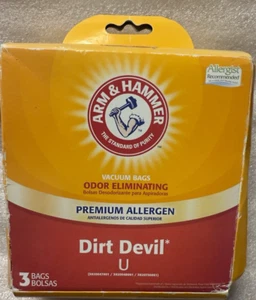 Arm & Hammer Dirt Devil Vacuum Bags Odor Eliminating/Premium Allergen (3 bags) - Picture 1 of 2