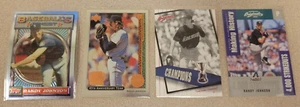 LOT OF 4 RANDY JOHNSON BASEBALL CARDS 1993 FINEST 2002 DONRUSS CHAMPIONS SP/800 - Picture 1 of 2