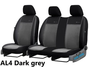 VOLKSWAGEN T4 1989-2003 ARTIFICIAL LEATHER & ALICANTE TAILORED SEAT COVERS - Picture 1 of 12