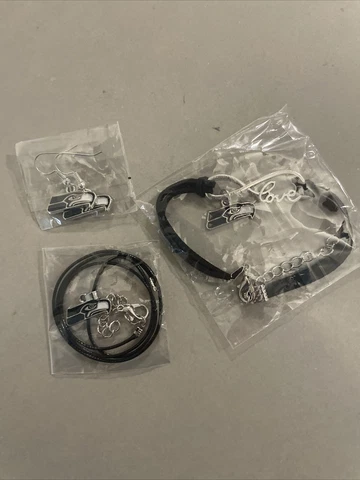NFL Seattle Seahawks Women’s Jewelry. ~SET OF: Earrings, Necklace, & Bracelet.~ Cover