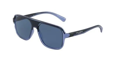 Очки солнцезащитные мужские Dolce & Gabbana DG6134 прозрачные синие/черные/темно-синие 57 - Изображение 1 из 2