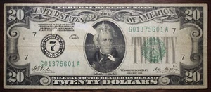 1928 $20 Federal Reserve Note Chicago IL Low Grade Details/Issues P51 - Picture 1 of 2