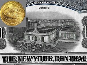 1921 * STAZIONE CENTRALE NEW YORK * LA PIU' GRANDE AL MONDO * BOND IN ORO 5%  °°