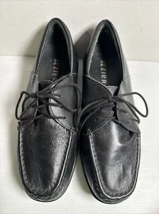 Ziera Size 36 Women’s Black Leather Lace Up Business Shoes Casual - Bild 1 von 12