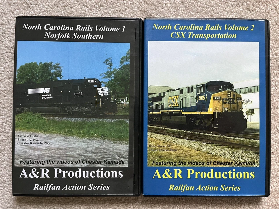 DVD North Carolina Rails Vol 1 Norfolk Southern & Vol 2 CSX de A&R Productions Foto 1 de 1
