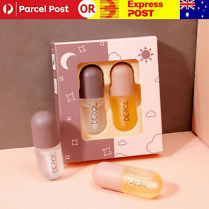 Plant Extracts Day and Night Lip Plumper Enhancer Lip Gloss Moisturizing Set NEW