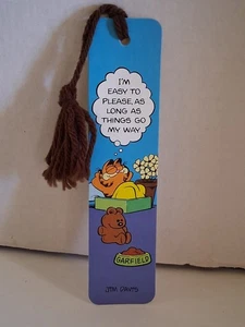 Vintage 1978 Garfield I'm Easy to Please As Things Go My Way Bookmark Jim Davis - Foto 1 di 4
