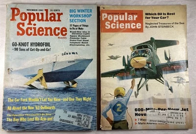 2 VINTAGE '60S POPULAR SCIENCE. Hydrofoil & Hover Craft Covers. Nov '62 & Sep 66 - Image 1 of 4