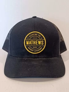 Mathews Archery Richardson 112 Truckermütze schwarz Netz mit gelb verstellbar SCHÖN! - Bild 1 von 8