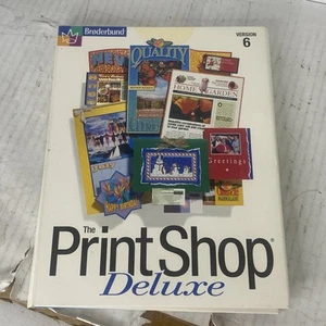 PC BRODERBUN THE PRINT SHOP DELUXE Version 6 (1998, Windows 95/98) Set with 8 CD - Picture 1 of 5