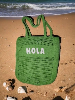 Bolso de Mano/Bolso de Hombro C&C California Verde Blanco Bordado a Crochet Nuevo sin Etiquetas Foto 1 de 4