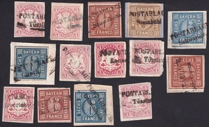 Baviera muy bonito lote de 14 x POSTELLEROS sellos cartas +++ (1629) - Imagen 1 de 2