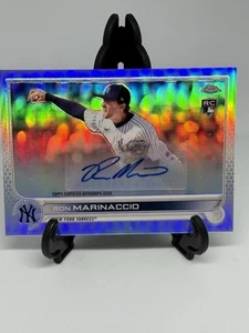Actualización cromada Topps 2022 Ron Marinaccio RC refractor automático #AC-RMA Yankees plateado - Imagen 1 de 8