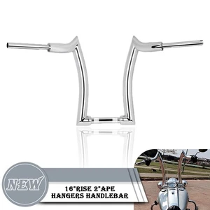 16'' Rise Handlebar Chrome Motorcycle Motorcycle Fit For Harley Softail - Bild 1 von 16