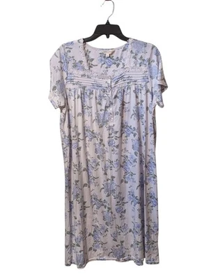 Camisón floral Laura Ashley azul hortensia para mujer LG Cottagecore extra suave Foto 1 de 4