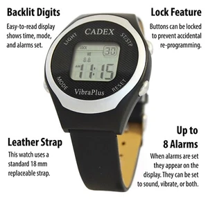 CADEX VibraPlus 8 Alarm Vibrating Watch - Picture 1 of 4