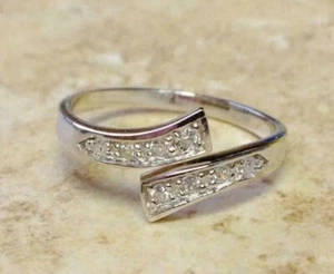 925 Sterling Silver Adjustable Toe Ring 1 CT Round Cut Simulated Diamond Women's - Picture 1 of 6