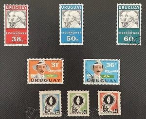 1959 URUGUAY DUMONT, Eisenhower MLH, Menschenrechte postfrisch, 3 Sets - Bild 1 von 1