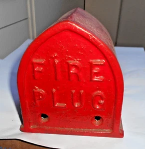 Vintage Original Fire Plug Cast Iron Top for Wooden Post Hydrant Marker - Picture 1 of 4