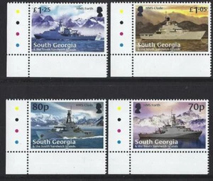 Süden Georgia 2020 Royal Marineblau Schiffe Set Mit 4 Marginals Mint, Briefmarke - Bild 1 von 1