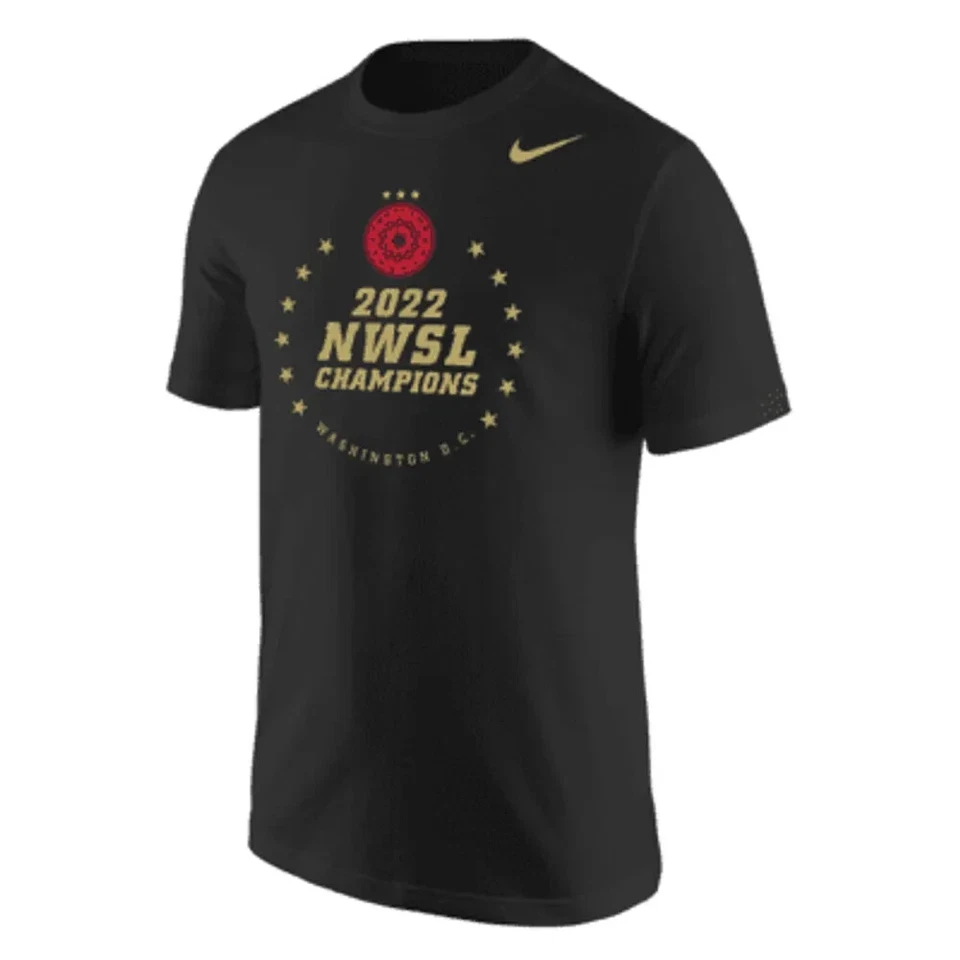 Nike Unisex T-shirt  2022  Champions Portland Thorns Black Size Different - Image 1 of 1