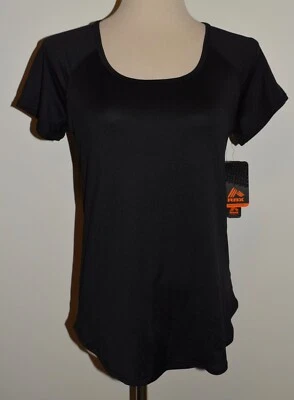 Nueva Camisa RBX para Mujer Pequeña Manga Corta Negra Ropa Activa Gimnasio Entrenamiento Top Foto 1 de 2