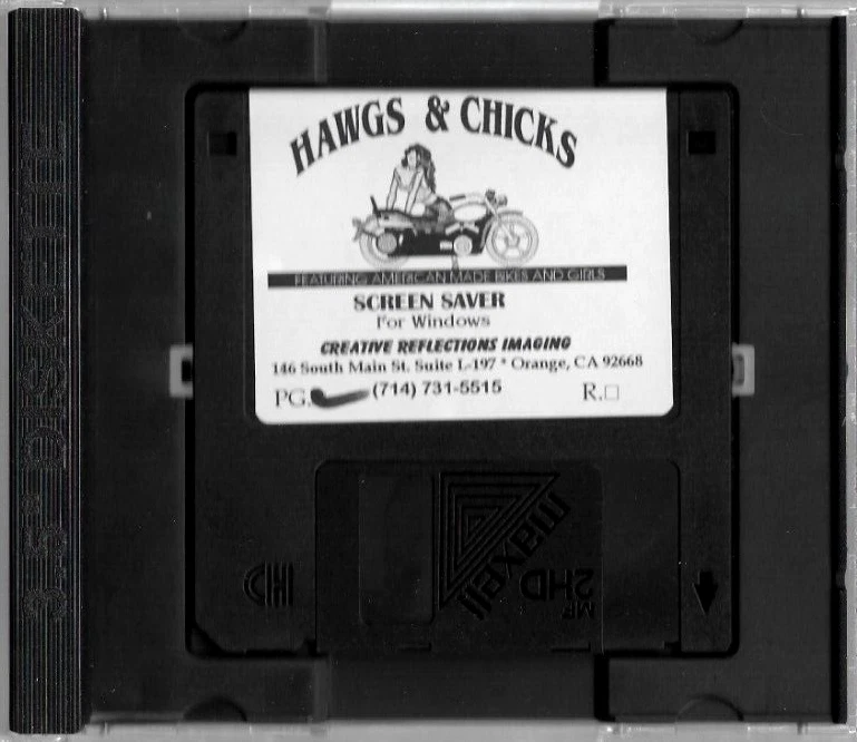 Hawgs & Chicks 3.5" Floppy Diskette Screen Saver By Creative Reflections Imaging - Image 1 of 3