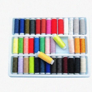 RainbowStitch Threads: 39-Color Cotton & Polyester Sewing Set for Machine, Hand, - Picture 1 of 7