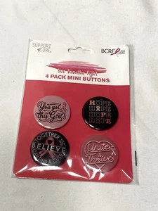 4er Pack ROSA BAND BEWUSSTSEIN Mini Knöpfe BCRF - Bild 1 von 3
