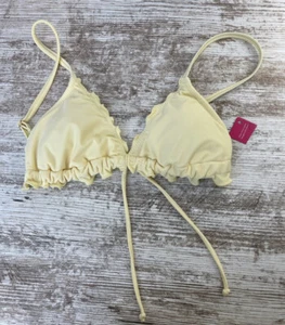 Xhilaration Yellow Ruffled Bikini Top NWT - Sz XS - Picture 1 of 3