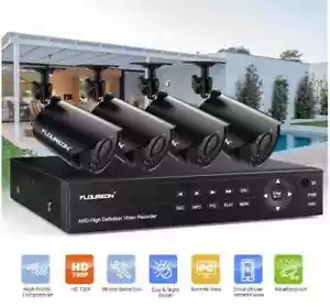 Floureon Security Camera NTSC System 4 AHD Cameras, 720P, 8CH DVR - Picture 1 of 7