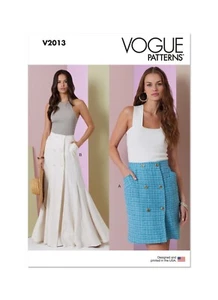 Falda sin forro Vogue V2013 patrón de costura Misses talla U5 (16-18-20-22-24) SIN CORTAR - Imagen 1 de 8