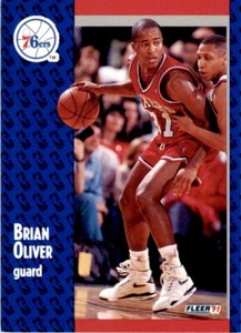 1991-92 Fleer Brian Oliver . Philadelphia 76ers #157