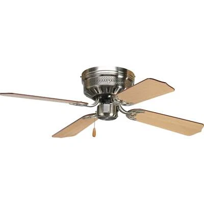 Progress Lighting Ceiling Fan 42" 4-Blade Indoor Brushed Nickel w/ Pull Chain - Image 1 of 4