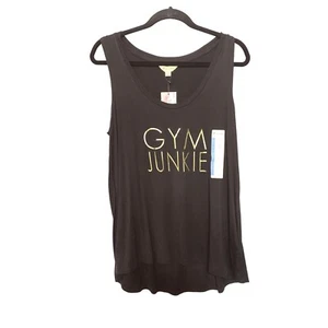 Z by Zobha Gym Junkie Graphic Tank Black Sleeveless Women's Size Large NWT - Picture 1 of 9