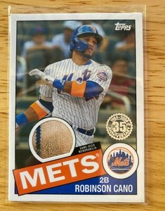 2020 Topps 1985 relic ROBINSON CANO 35th anniversary dirty