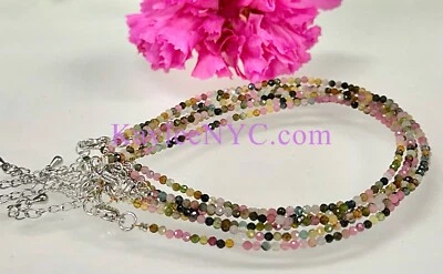 Wholesale Lot 6 Pcs 2mm Natural Tourmaline Anklets Crystal Healing Energy - Image 1 of 4