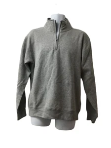Men's Heather Grey 1/4 Zip Sweatshirt - M - Picture 1 of 1