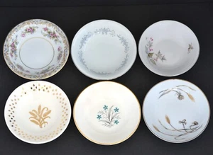 Mismatched China Fruit Bowls Multicolor Floral Cottage Shabby Vintage Set of 6 - Picture 1 of 9