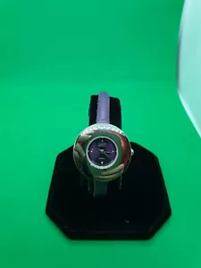 ladies eton silver tone dress watch,purple face,silver hands.purple strap.#81. - Picture 1 of 7